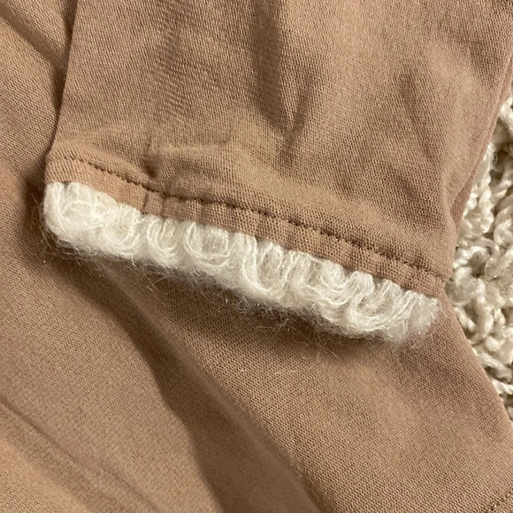 Sisley made In Italy nude long sleeve top size S-M - Picture 4 of 6